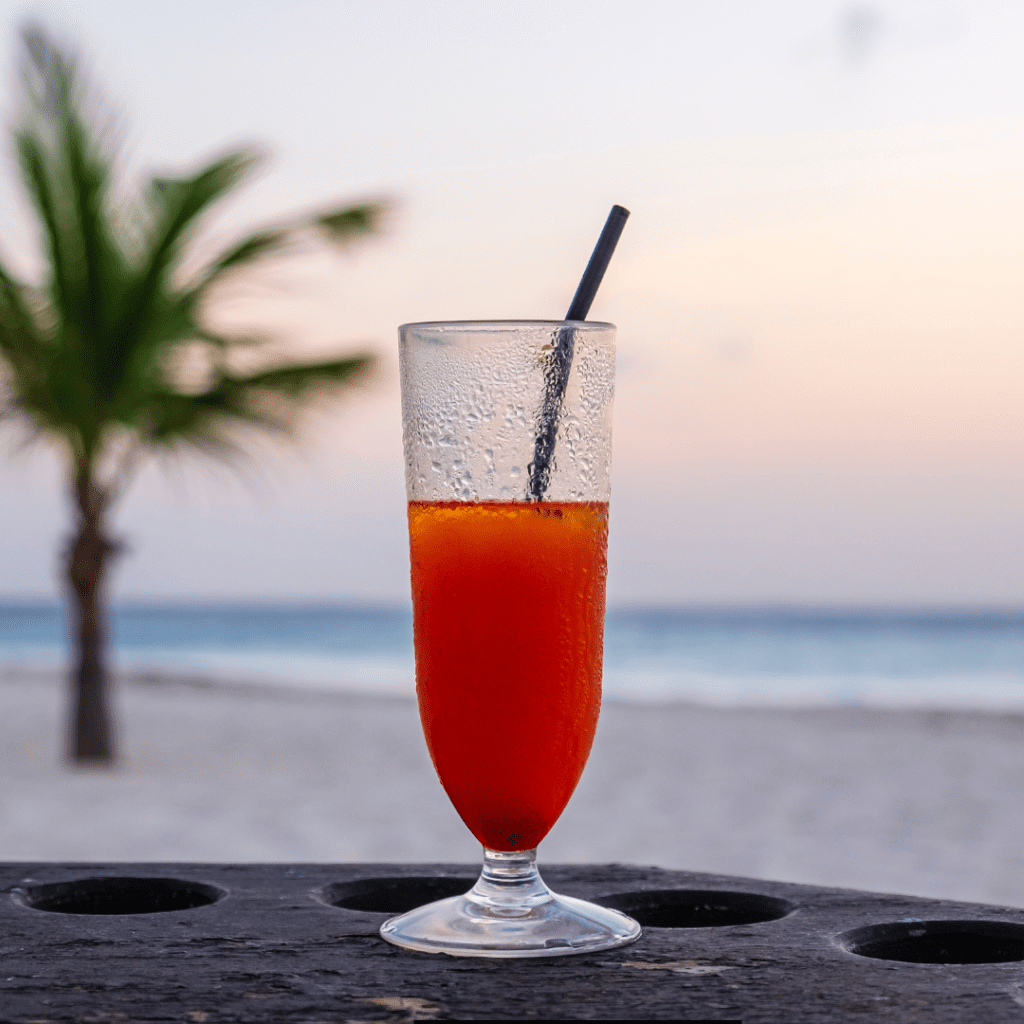 Aruba Ariba Cocktail on a beach