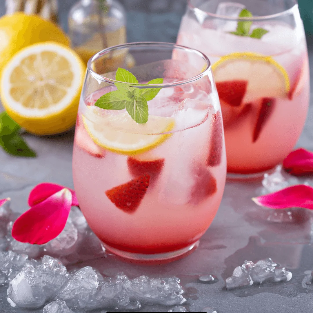 Strawberry and vanilla soda