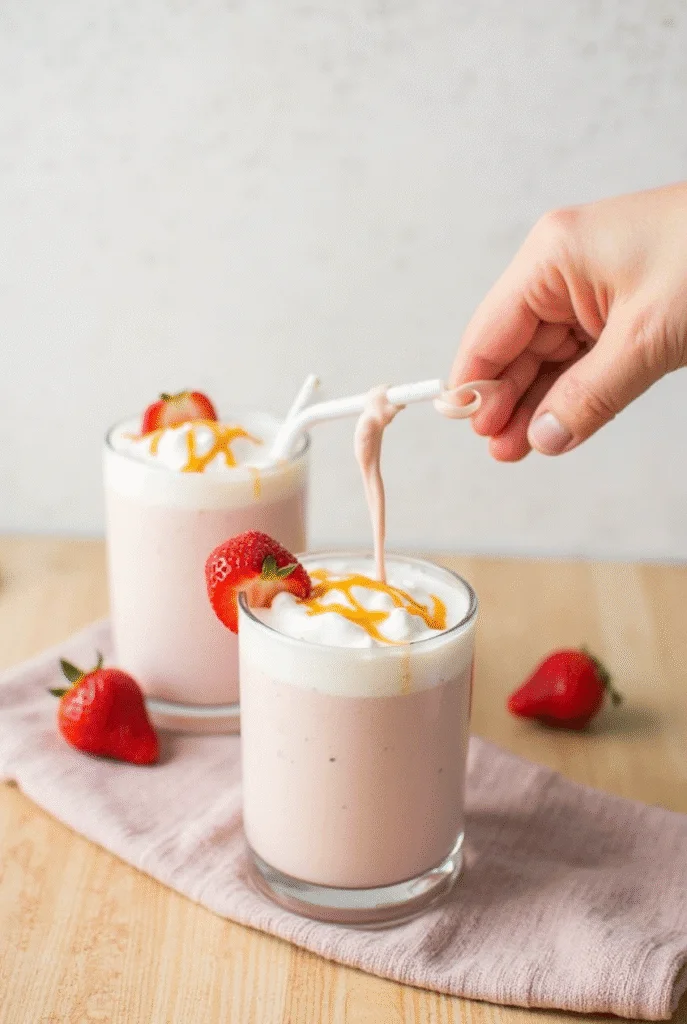 Dutch Bros-inspired strawberry horchata chai
