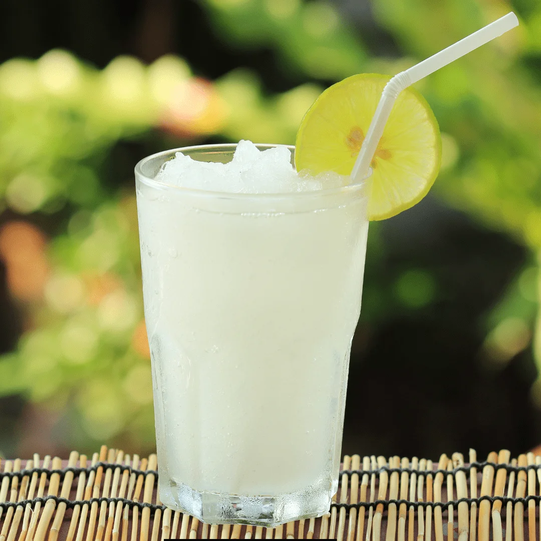RumChata and Malibu cocktail with lime and soda