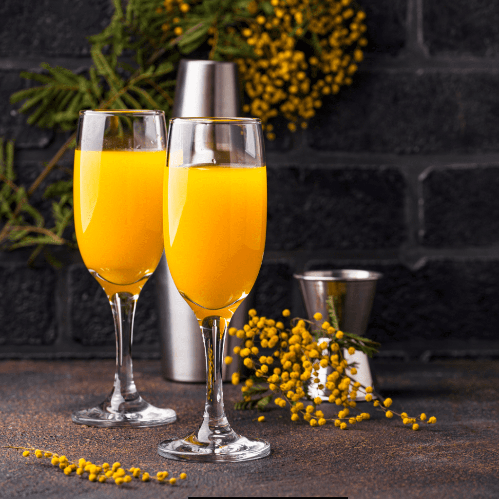 Orange and prosecco juice