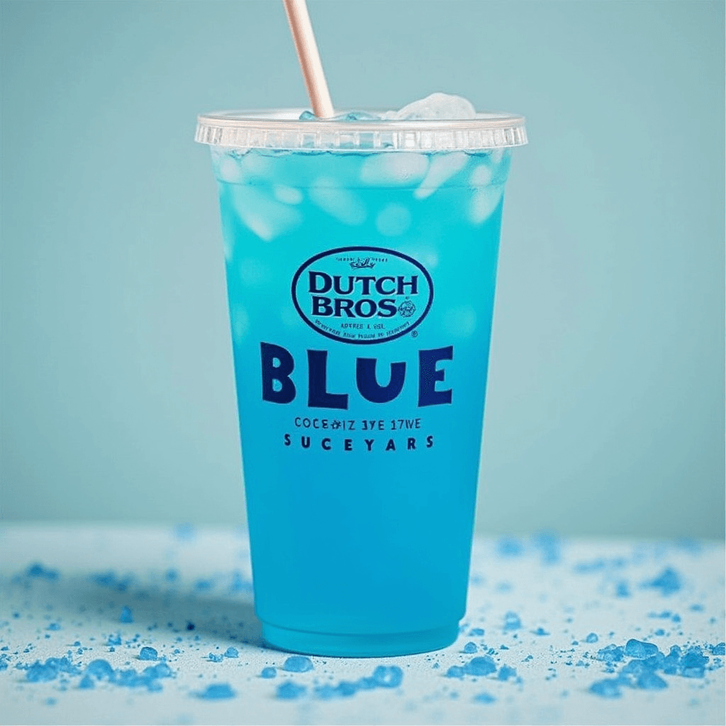 Electric Dutch Bros Blue Drink served with ice